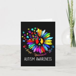 Autism Awareness Sunflower Accept Understand Love  Card