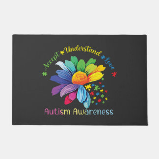 Autism Awareness Sunflower Accept Understand Love Doormat