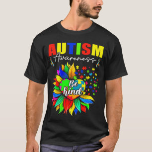 Autism Awareness Sunflower Choose Kindness Mom Kid T-Shirt