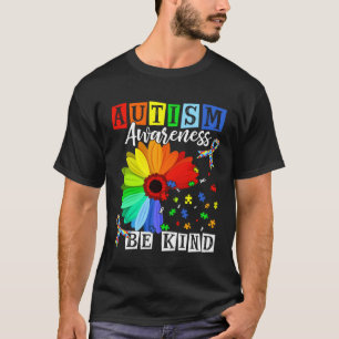 Autism Awareness Sunflower Choose Kindness Mom Kid T-Shirt