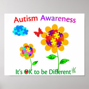 Autism Awareness Sunflower Poster