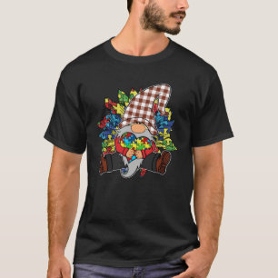 Autism Awareness Sunflower Puzzle Pieces Buffalo P T-Shirt