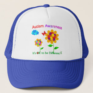 Autism Awareness Sunflower Trucker Hat