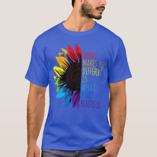 Autism Awareness Sunflower What Makes You Differen T-Shirt