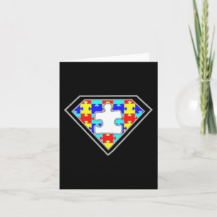Autism Awareness Superhero Autism Gifts Boys Teach Card