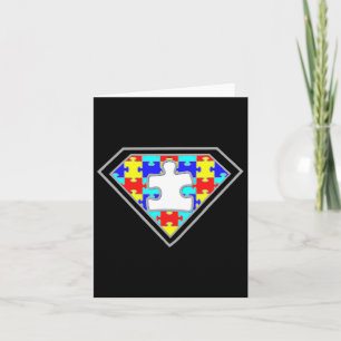 Autism Awareness Superhero Autism Gifts Boys Teach Card