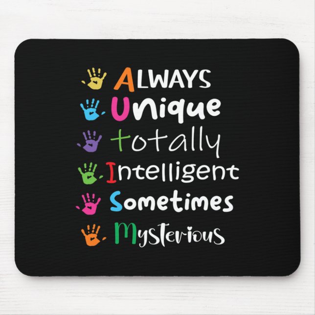 AUTISM AWARENESS Support Autism Kids for Mom Dad 1 Mouse Pad (Front)
