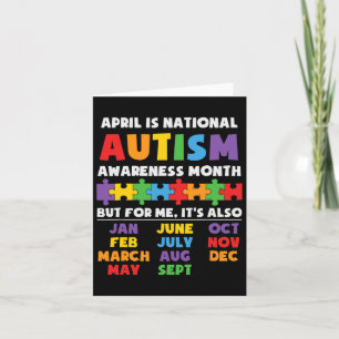 Autism Awareness Support Autism Kids For Mom Dad 2 Card