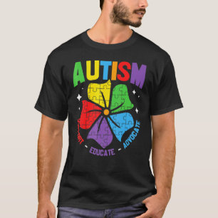 AUTISM AWARENESS Support Autism Kids for Mom Dad 3 T-Shirt