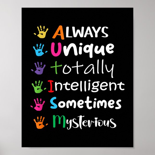 AUTISM AWARENESS Support Autism Kids for Mom Dad  Poster (Front)