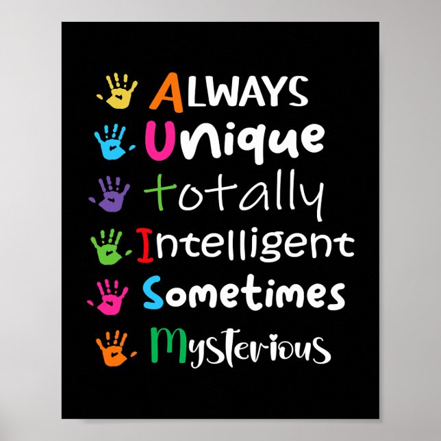 AUTISM AWARENESS Support Autism Kids For Mom Dad  Poster (Front)