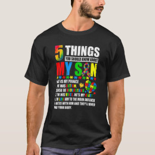 Autism Awareness Support Autism Son Kids For Mom D T-Shirt