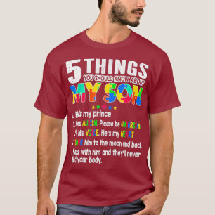 Autism Awareness Support Autism Son Kids for Mom T-Shirt