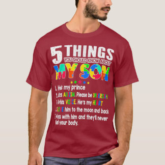 Autism Awareness Support Autism Son Kids for Mom T-Shirt