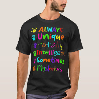 Autism Awareness Support Autistic Kids for Mom Dad T-Shirt