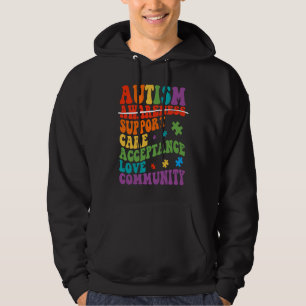 Autism Awareness Support Care Acceptance Ally Groo Hoodie