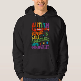 Autism Awareness Support Care Acceptance Ally Groo Hoodie