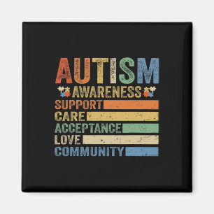 Autism Awareness Support Care Acceptance for women Magnet