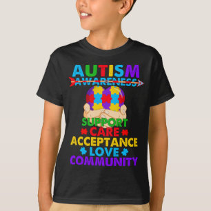 Autism Awareness Support Care Acceptance T-Shirt
