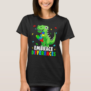 Autism Awareness Support Embrace Differences Dinos T-Shirt
