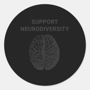 Autism Awareness Support Neurodiversity   Classic Round Sticker