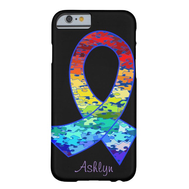 Autism Awareness Support Ribbon iPhone 6 case (Back)