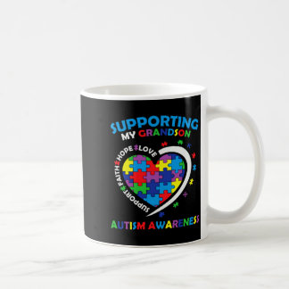 Autism Awareness Supporting My Grandson Support Au Coffee Mug