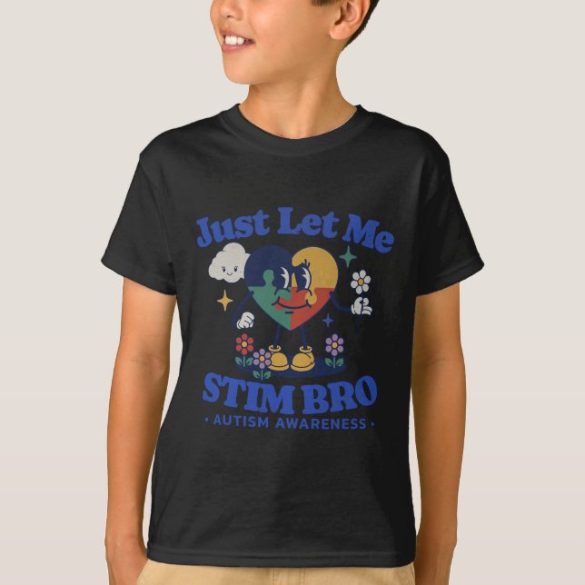 Autism Awareness Supportive Stimming Cute Butterfl T-Shirt (Front)