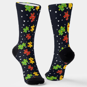 Autism Awareness Swag Pattern Socks