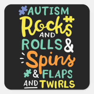 Autism Awareness T-Shirt116  Square Sticker