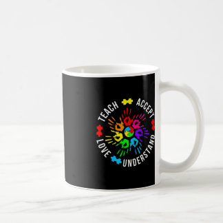 Autism Awareness Teacher Puzzle Teach Accept Under Coffee Mug