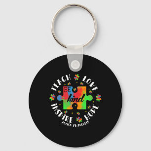Autism Awareness Teacher Puzzle Teach Hope Love In Keychain
