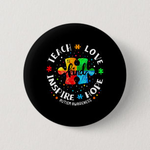 Autism Awareness Teacher Shirt Autism Awareness Me 2 Inch Round Button
