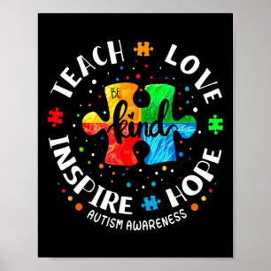 Autism Awareness Teacher Shirt Autism Awareness Me Poster