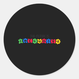 Autism Awareness The Future Is Inclusive 1  Classic Round Sticker