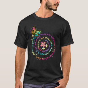 Autism Awareness Tie Dye Puzzle Butterfly Boys Gir T-Shirt
