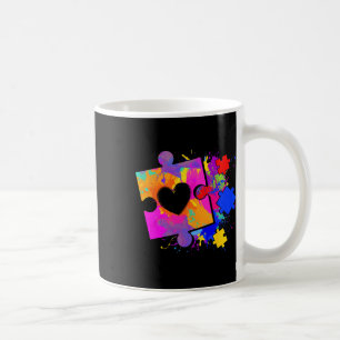 Autism Awareness Tie Dye Puzzle Piece Heart Boys G Coffee Mug