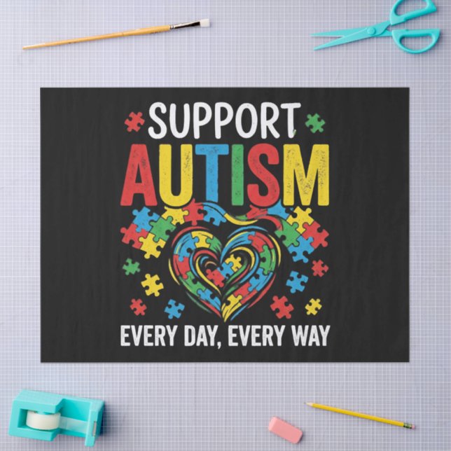 Autism awareness tissue paper (Craft)