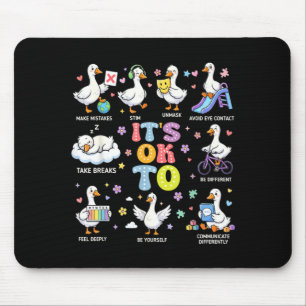 Autism Awareness to Be Different Silly Goose Cute Mouse Pad