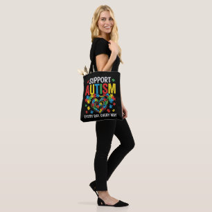 Autism awareness tote bag