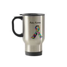 Autism Awareness travel cup. Support Autism