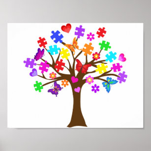 Autism Awareness Tree Poster