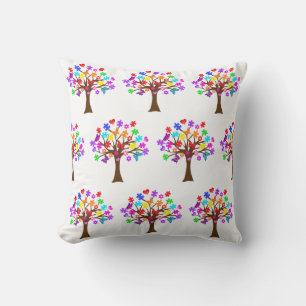 Autism Awareness Tree Throw Pillow