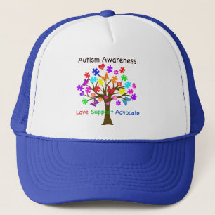 Autism Awareness Tree Trucker Hat