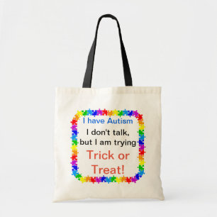 Autism Awareness Trick or Treat bag Customize