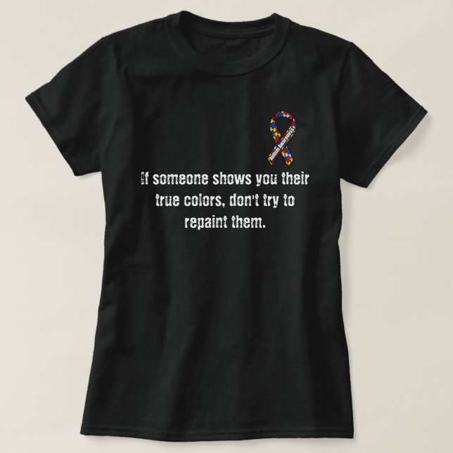 Autism Awareness - True Colours T-Shirt (Design Front)