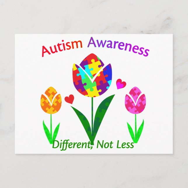 Autism Awareness Tulip Postcard (Front)