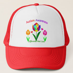 Autism Awareness Tulip Trucker Hat