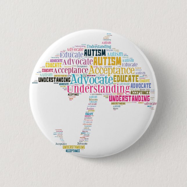 Autism Awareness Umbrella Products 2 Inch Round Button (Front)