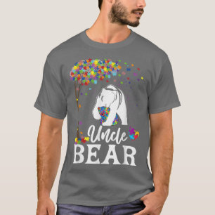 Autism Awareness Uncle Bear Support Autistic397 T-Shirt